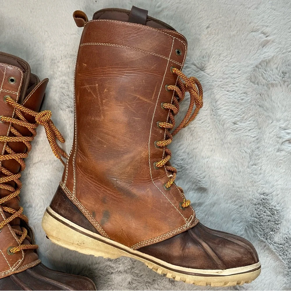 L.L. Bean Tall Insulated Leather Bean Boots Size 7 - Picture 6 of 14